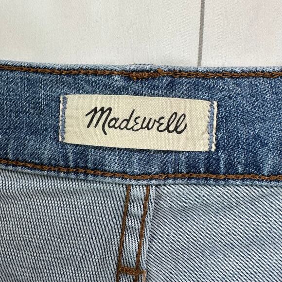 Madewell Jeans Women 32 Blue Perfect Vintage Crossover Waist Straight Leg Denim - Picture 4 of 13